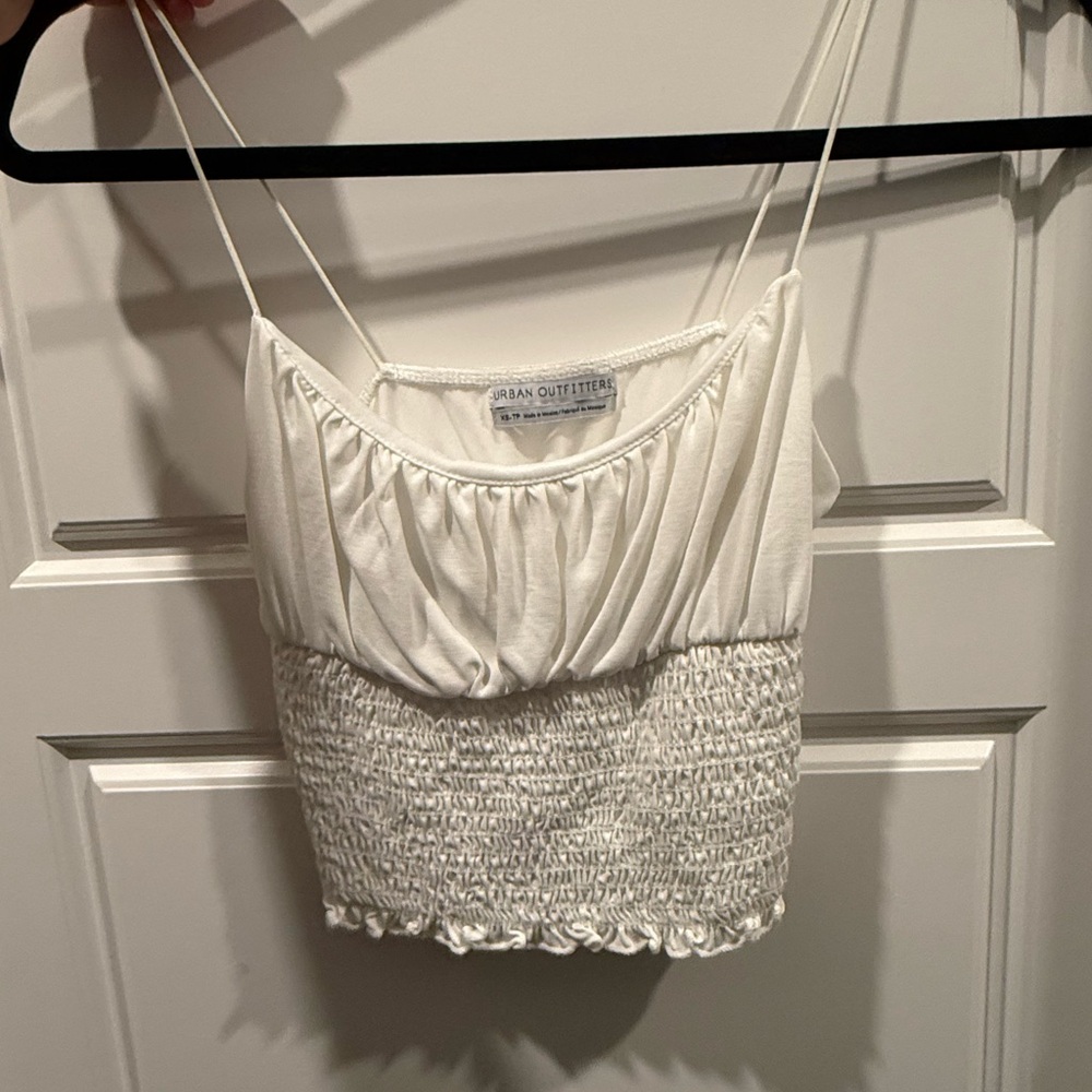 Urban Outfitters Cream Smocked Camisole